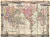 1853 J. H. Colton Decorative Case Map of the World