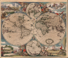 1685 Justus Danckerts Double Hemisphere Map of the World