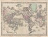 1866 Johnson Map of the World on Mercator Projection
