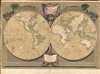 1808 Laurie and Whittle Map of the World in Hemispheres