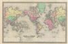 1862 Lloyd Map of the World of Mercator's Projection