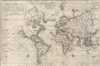 1703 Pierre Mortier Nautical Chart or Map of the World (Insular California)