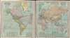1907 Scarborough Map Company Map of the World w/Steamer Lines