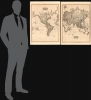 The World on Mercator's Projection Western Part. / The World on Mercator's Projection Eastern Part. - Alternate View 1 Thumbnail