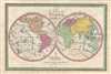 1854 Mitchell Map of the World in Hemispheres