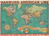 1926 Ravenstein Hamburg-American Line Promotional Map of the World