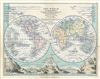1852 Blackwood Map of the World in Hemispheres