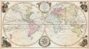 1780 Bowles Map of the World in Two Hemispheres