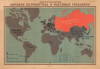 1931 Izostat Soviet Persuasive Map of World Unemployment and Hunger, Great Depression
