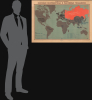 1931 Izostat Soviet Persuasive Map of World Unemployment and Hunger, Great Depression