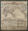 1876 (Meiji 9) Ichikawa Raijirō World Map - on Scroll