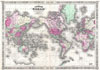 1865 Johnson Map of the World on Mercator Projection