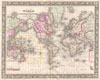 1866 Mitchell Map of the World on Mercator Projection