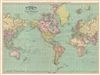 1892 Rand McNally Map of the World on Mercator's Projection