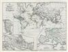 1854 Spruner Map of the World showing the Spanish and Portuguese Empires