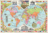 1957 McCormick Pictorial World Spice Map, w/ Routes of Explorers