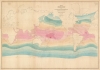 1842 Wilkes Map of the World on Mercator Projection w/ Isothermal Lines