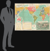 1942 CBC Pictorial Wall Map of the World, World War II