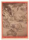 1942 Philadelphia Inquirer WWII Pictorial Map of the Pacific and East Asia