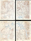 1896 U.S. Geological Survey Map of Yellowstone National Park (4 sheets)