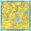 1936 Jolly Lindgren Humorous Pictorial Map of Yellowstone Park