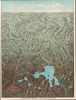 1895 Fee Chromolithograph Bird's-Eye View Map of Yellowstone National Park