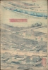1861 Sadahide Ukiyo-e Panoramic View of Yokohama