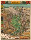 1941 Mora Pictorial Map of Yosemite National Park, California