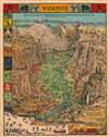 1949 Mora Pictorial Map of Yosemite National Park, California