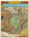 1941 Mora Pictorial Map of Yosemite National Park, California