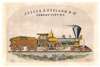 1858 Holley Lithograph of 'Young America' Steam Locomotive